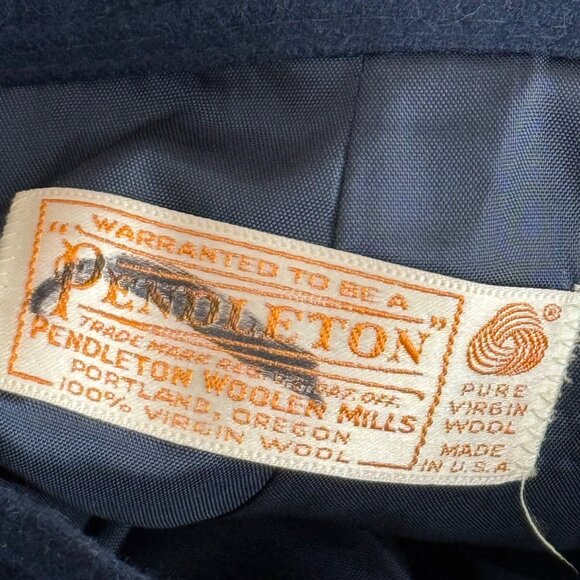 Pendleton Womens Pure Virgin Wool A-Line Navy Skirt size 10 - Picture 3 of 10